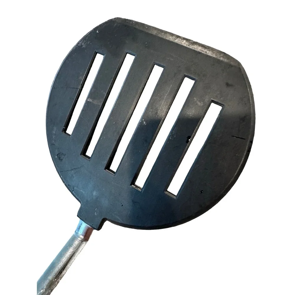 Vintage Koco Japan Slotted Spatula Black Nylon Cream Handle MCM Kitchen Utensil